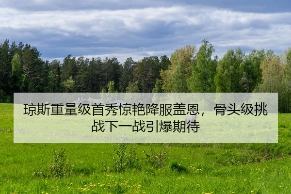 琼斯重量级首秀惊艳降服盖恩，骨头级挑战下一战引爆期待
